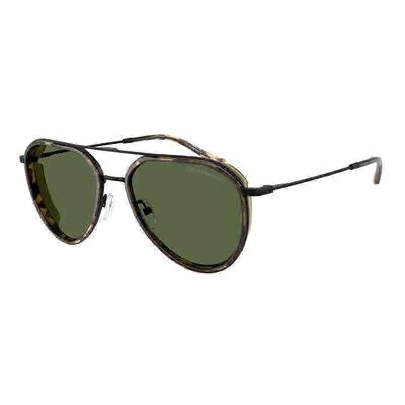 Sunglasses Emporio Armani EA 2163 300171 Matte Black / Dark Green Policarbonate Standard 56mm