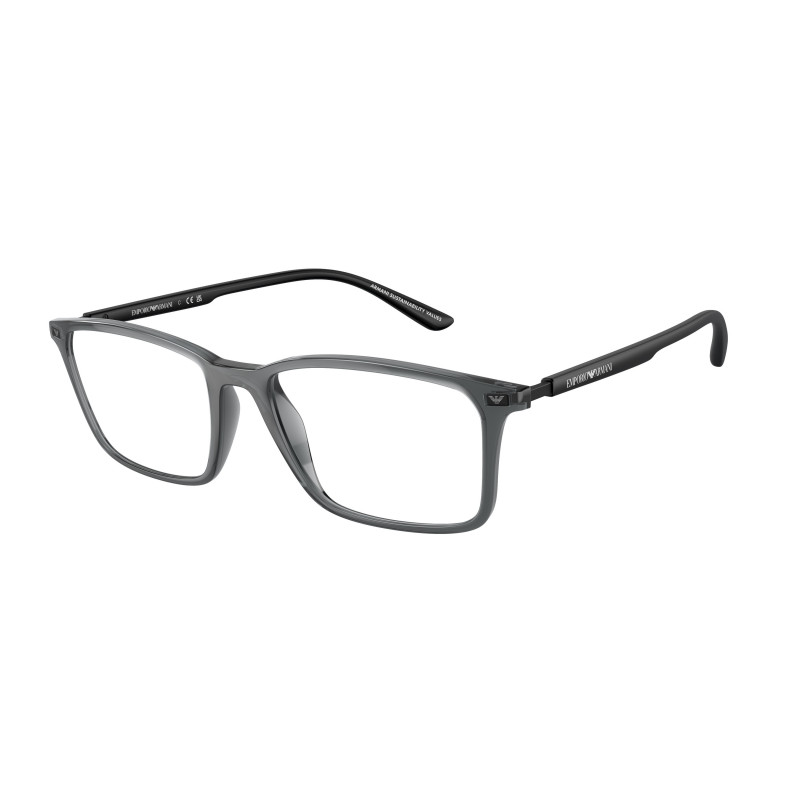 Eyeglasses Emporio Armani EA 3237 F 6106 Shiny Transparent Black 56mm