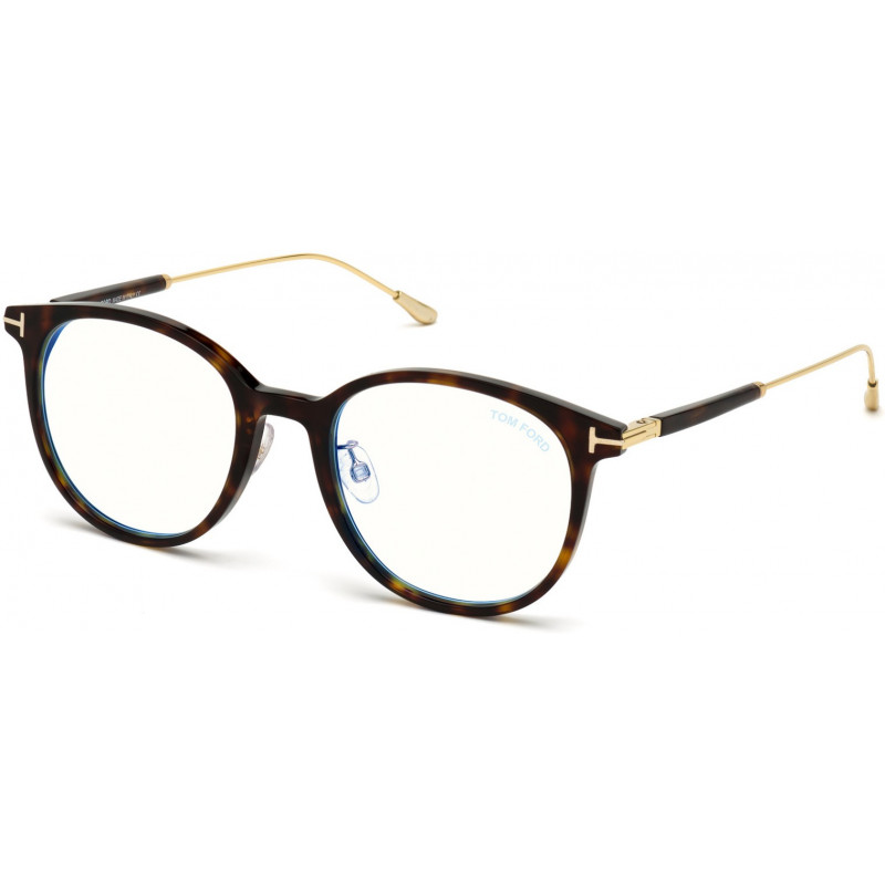 Eyeglasses Tom Ford FT 5644 -D-B Asian fit 052 Dark Havana / Shiny Deep Gold 52mm