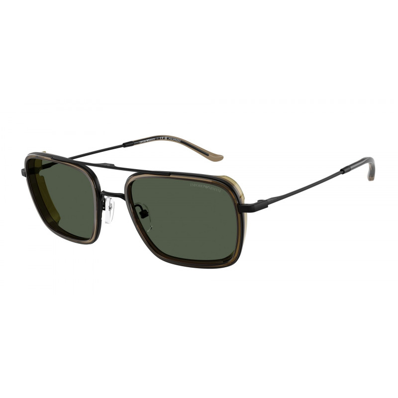 Sunglasses Emporio Armani EA 2162 30019A Matte Black / Dark Green Polar Cr39 Polarized 54mm