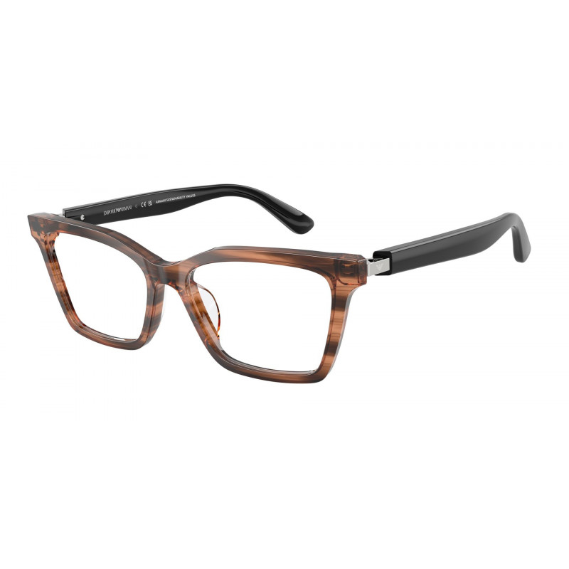 Eyeglasses Emporio Armani EA 3261 U 6266 Shiny Striped Brown / Demo Lens 54mm
