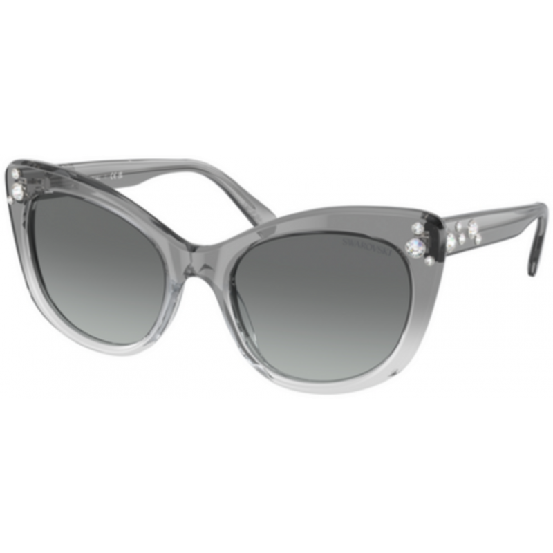 Sunglasses Swarovski SK 6020 104611 Transparent Dark Grey To Clear / Gradient Polyamide Standard 55mm