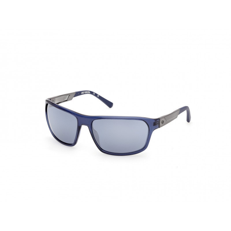 Sunglasses Harley-Davidson HD 00027 90X Shiny Blue / Matte Gunmetal 61mm