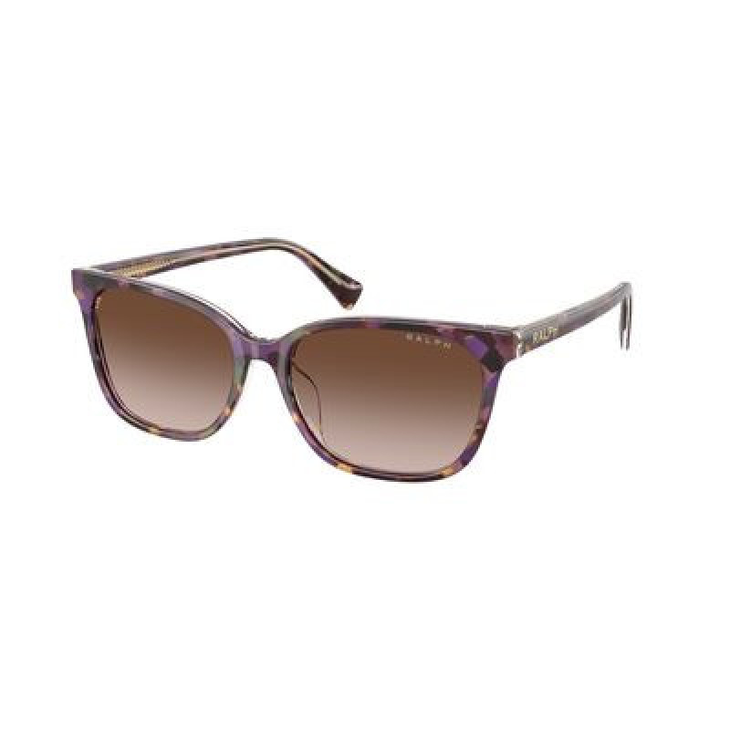 Sunglasses Ralph RA 5348 U 630313 Violet Havana On Trasparent / Gradient Brown Polyamide Standard 56mm