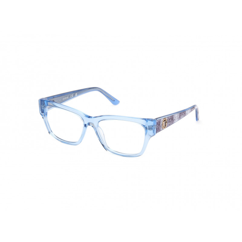 Eyeglasses Guess GU 50126 084 Shiny Light Blue / Animal/Monocolor 53mm