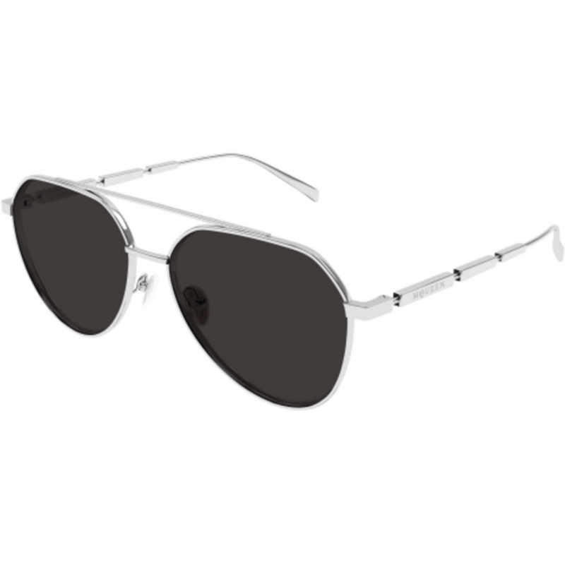 Sunglasses Alexander McQueen AM 0478 S- 001 Silver / Grey 59mm
