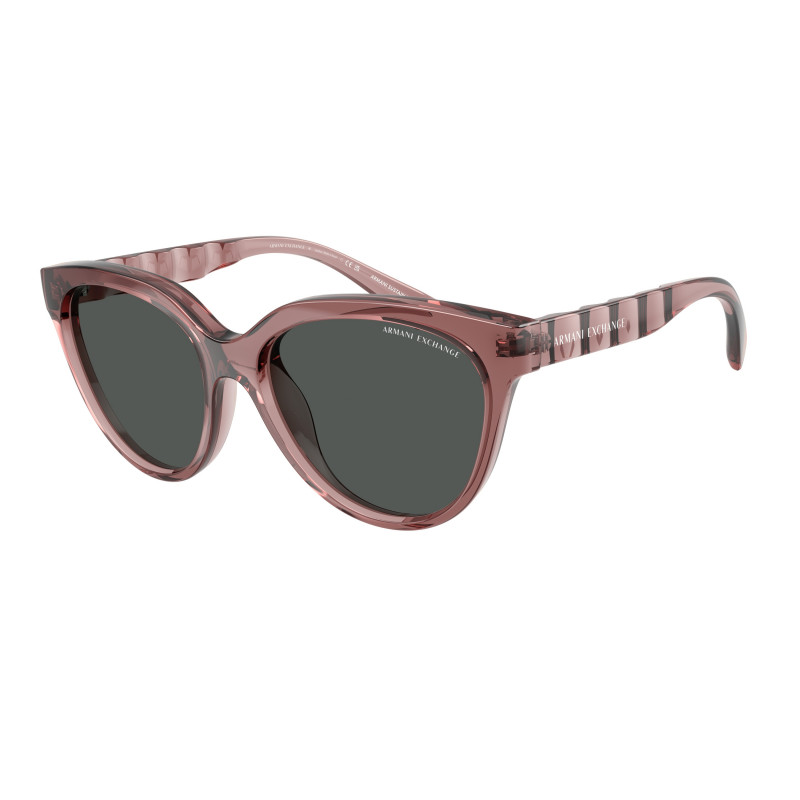 Sunglasses Armani Exchange AX 4148 SU 835987 Shiny Transparent Burgundy / Dark Grey Polyamide Standard