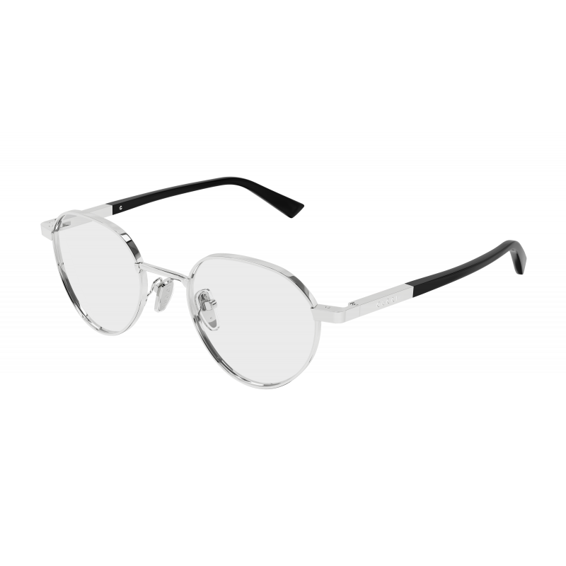 Eyeglasses Gucci GG 1963 O- 001 Silver / Transparent Black 49mm
