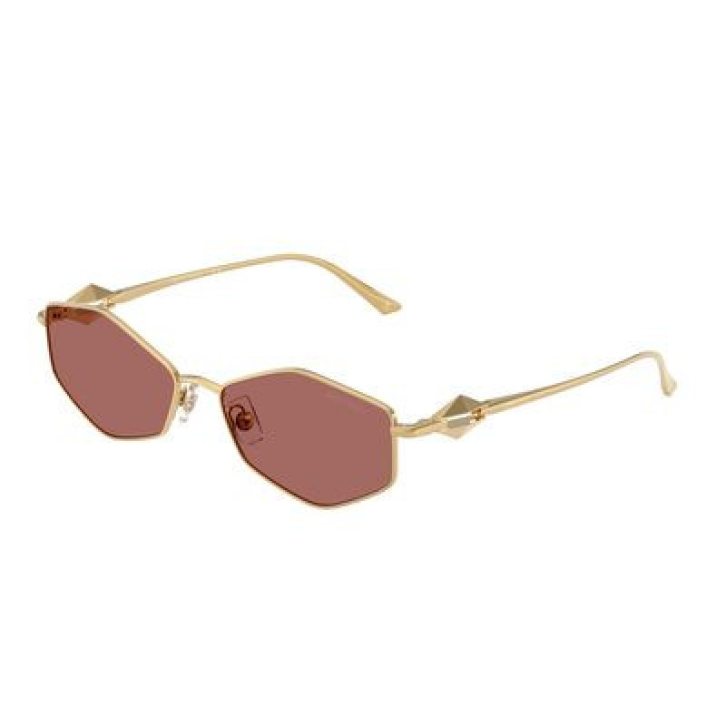 Sunglasses Jimmy Choo JC 4017 302369 Gold / Dark Violet Polyamide Standard 55mm