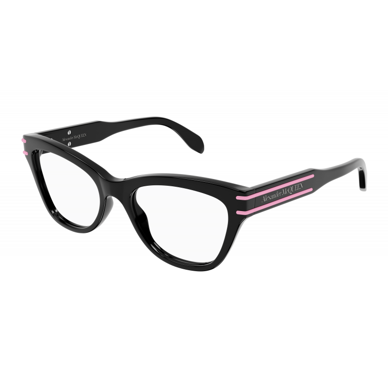 Eyeglasses Alexander McQueen AM 0401 O- 003 Black / Transparent 53mm