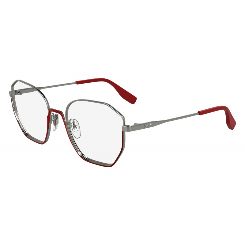 Eyeglasses KARL LAGERFELD KL 356 638 Red/Silver