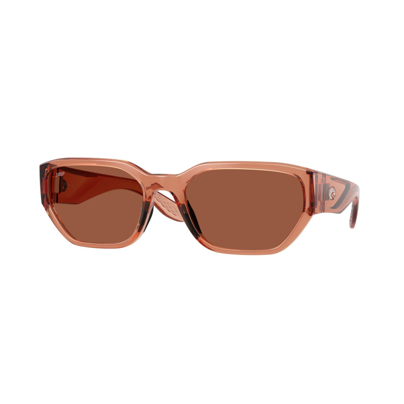 Sunglasses Costa Del Mar 6 S 9125 912506 Translucent Pink Sands / Copper 580p Policarbonate Polarized