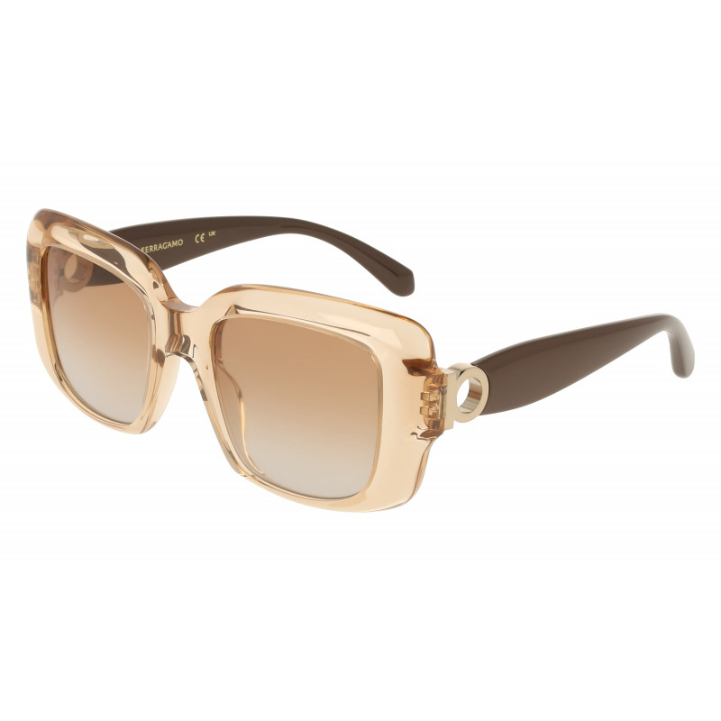 Sunglasses FERRAGAMO SF 2117 S 213 Transparent Light Brown 52mm