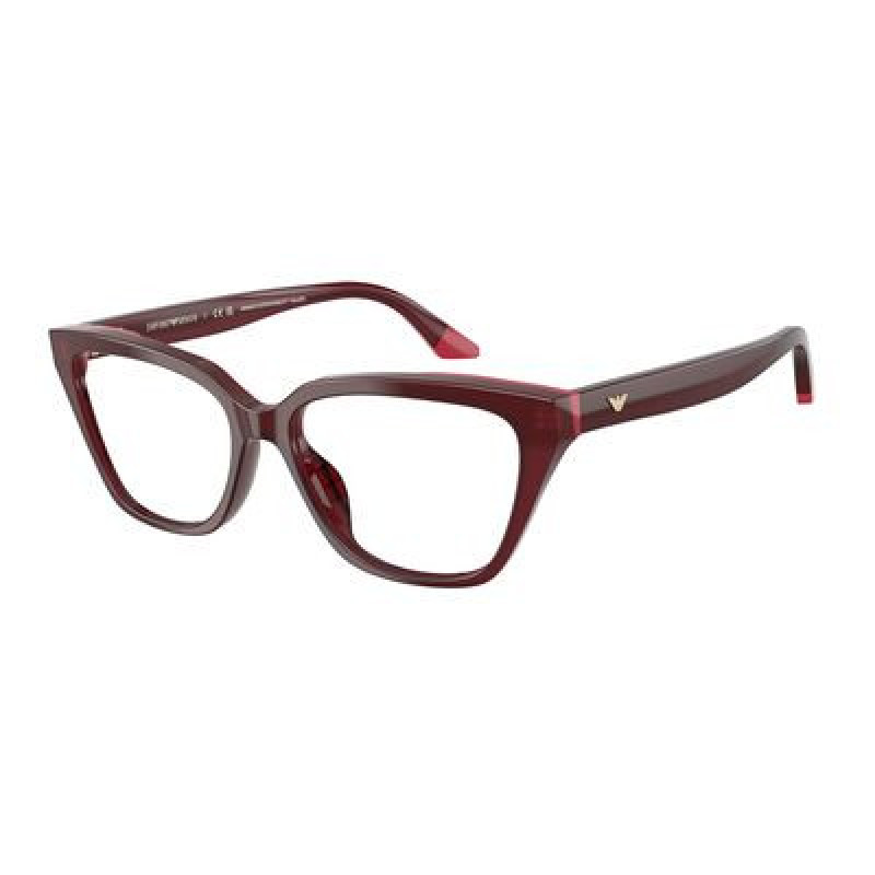 Eyeglasses Emporio Armani EA 3270 U 6320 Shiny Opal Bordeaux/Pink / Demo Lens 55mm