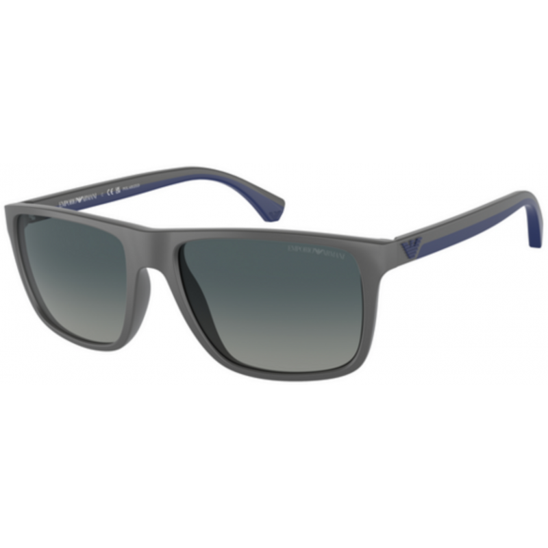 Sunglasses Emporio Armani EA 4033 50604U Matte Grey / Gradient Blue Polar Policarbonate Polarized