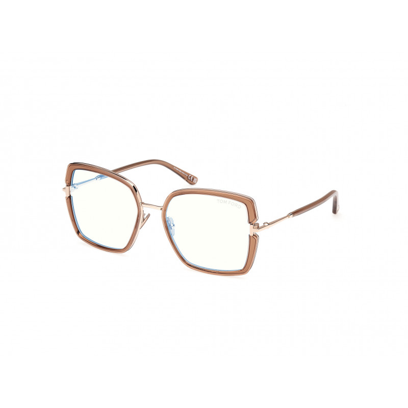 Eyeglasses Tom Ford FT 5985 -B 045 Shiny Light Brown / 55mm