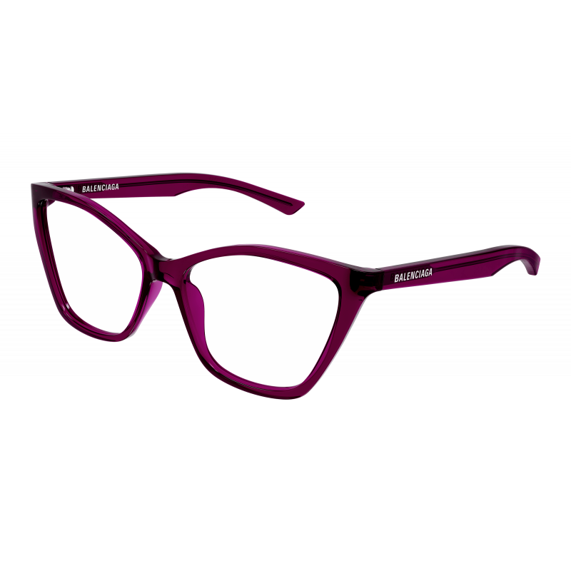 Eyeglasses Balenciaga BB 0405 O- 004 Burgundy / Transparent 57mm