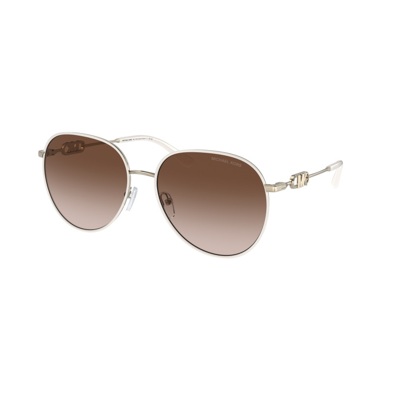 Sunglasses Michael Kors MK 1128 J 123313 Empire Light Gold / White Brow