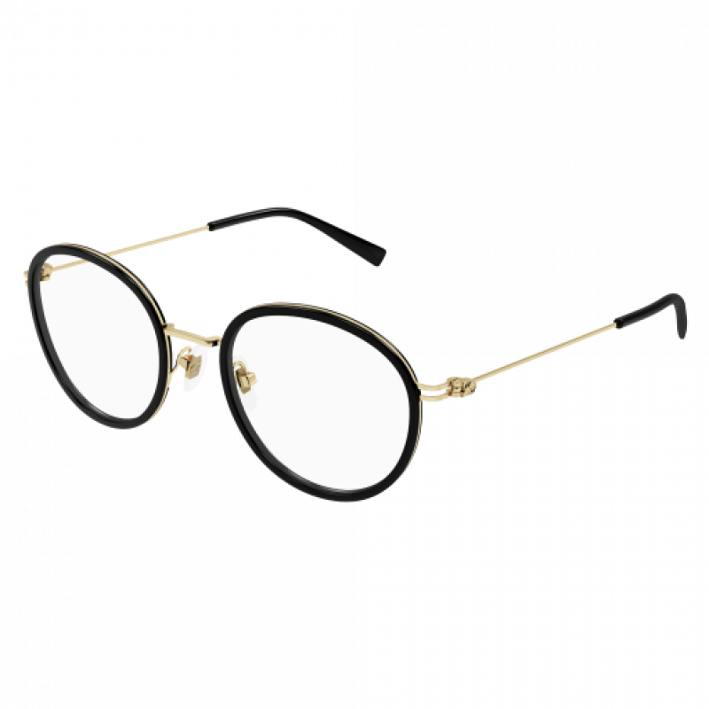 Eyeglasses Gucci GG 1851 O- 001 Black / Transparent Gold 50mm