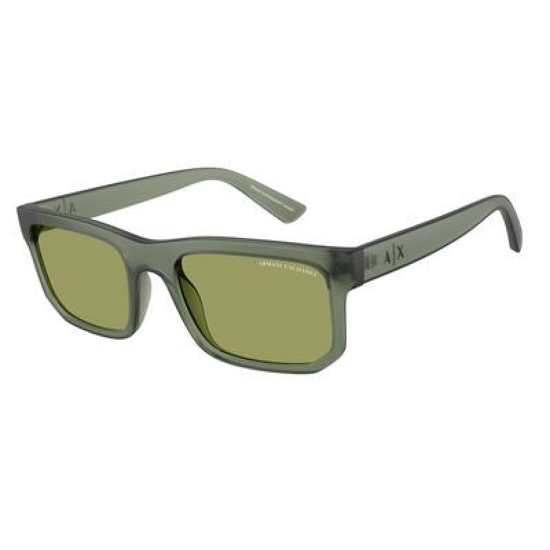 Sunglasses Armani Exchange AX 4165 S 83622A Matte Frosted Agave / Green Polyamide Standard 56mm