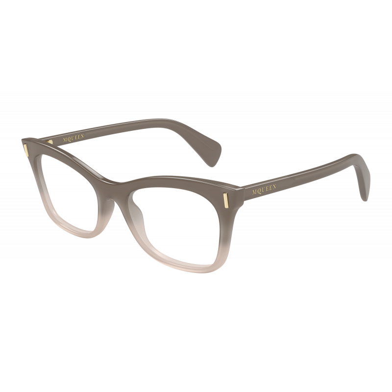 Eyeglasses Alexander McQueen AM 0552 O- 004 Brown / Transparent 53mm