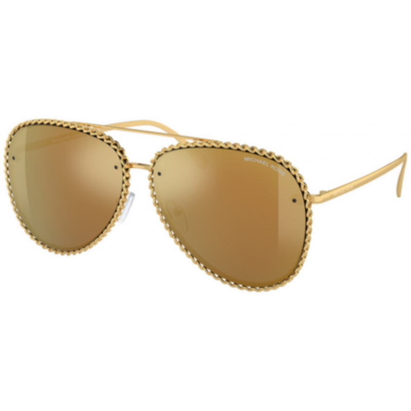 Sunglasses Michael Kors MK 1147 18967P Shiny Yellow Gold / Mirror Polyamide Standard 59mm